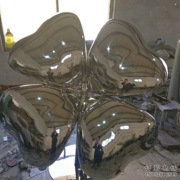 四葉草雕塑制造，廣場(chǎng)雕塑，不銹鋼四葉草雕塑訂做