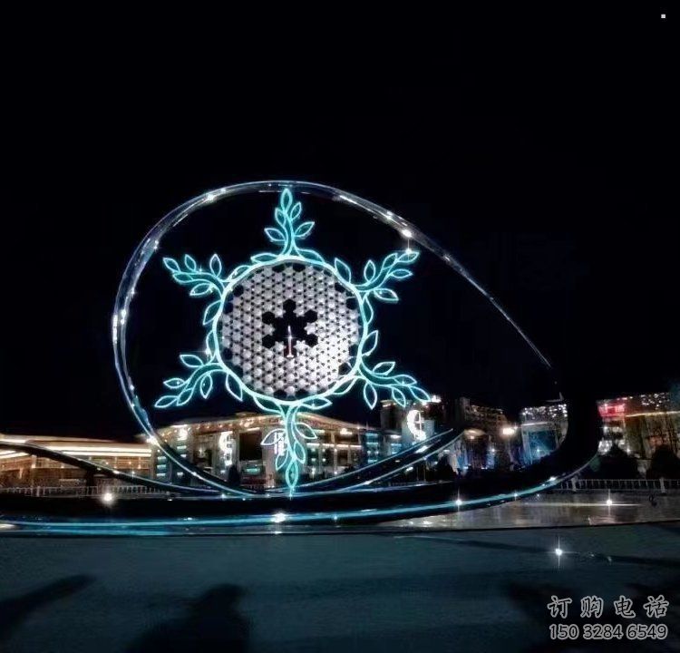 雪花雕塑廠家，燈光雕塑，不銹鋼雪花雕塑優(yōu)選