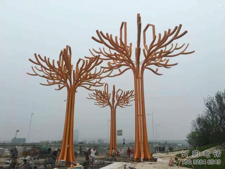 發(fā)財(cái)樹(shù)雕塑生產(chǎn)，標(biāo)識(shí)雕塑，不銹鋼發(fā)財(cái)樹(shù)雕塑優(yōu)選