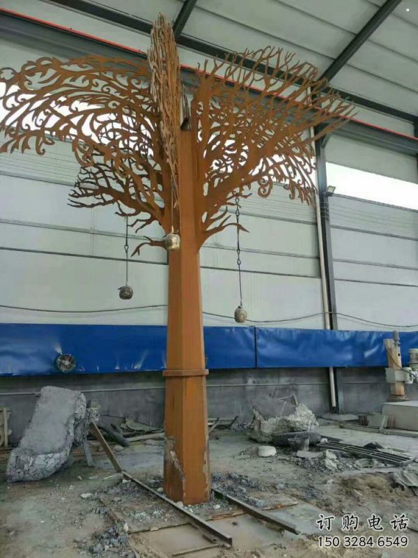 發(fā)財樹雕塑優(yōu)選，拉絲工藝，不銹鋼發(fā)財樹雕塑承接