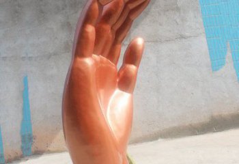 手指雕塑專供，小區(qū)擺件，不銹鋼手指雕塑訂做廠家