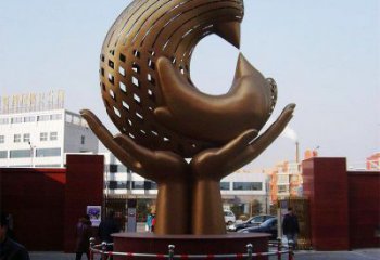 雙手雕塑系列精選，小區(qū)雕塑，不銹鋼雙手雕塑定做廠家