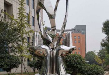雙手雕塑指用，小區(qū)雕塑，廣場不銹鋼雙手雕塑制作