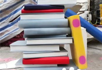 疊書雕塑供需，標識雕塑，不銹鋼疊書雕塑制造商