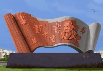 書簡雕塑指用，小區(qū)雕塑，不銹鋼書簡雕塑制作廠家