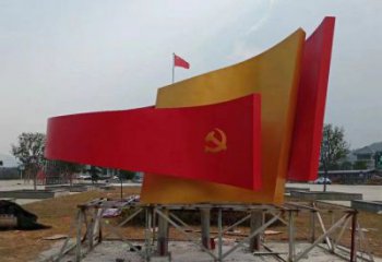 廣場(chǎng)書卷雕塑，抽象水景雕塑，抽象效果