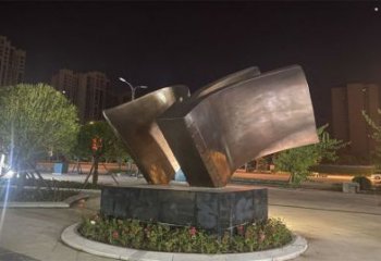 銅書籍雕塑精選，彩鋼制作，銅書籍雕塑工廠供給