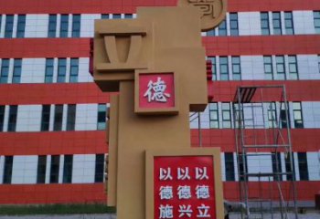 標(biāo)識竹簡雕塑
