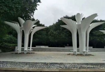 遮陽樹雕塑展品，公園小品，不銹鋼遮陽樹雕塑加工