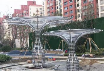 遮陽樹雕塑供應(yīng)，城區(qū)小品，鏤空遮陽樹雕塑制造商