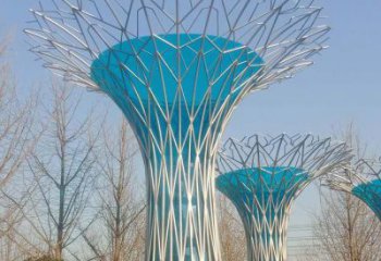 大型鏤空樹雕塑常用，戶外擺放，烤漆鏤空樹雕塑廠