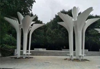 傘樹(shù)雕塑精選，街道標(biāo)識(shí)，景觀鏤空傘樹(shù)雕塑指用