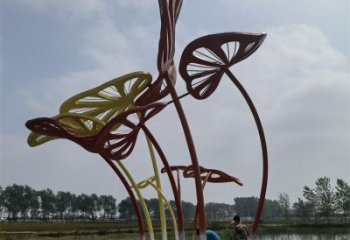 芭蕉葉雕塑常用，景觀概念，不銹鋼芭蕉葉雕塑生產(chǎn)