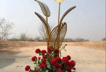 芭蕉葉雕塑定價(jià)，拉絲工藝，不銹鋼芭蕉葉雕塑制作