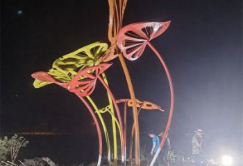 芭蕉葉雕塑精選，露天雕塑，不銹鋼芭蕉葉雕塑制作廠家