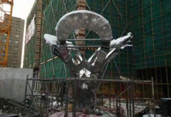 鏡面樹葉雕塑特供，標識雕塑，不銹鋼鏡面樹葉雕塑生產(chǎn)