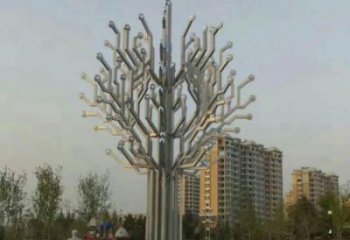 風(fēng)鈴樹雕塑定制，小區(qū)擺件，不銹鋼風(fēng)鈴樹雕塑服務(wù)商