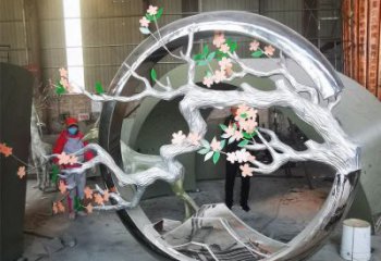 梅花樹雕塑通用，創(chuàng)意雕塑，不銹鋼梅花樹雕塑生產(chǎn)