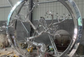 梅花樹雕塑預定，鍛造工藝，不銹鋼梅花樹雕塑指用