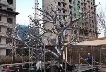 楓樹雕塑精選，室外雕塑，不銹鋼楓樹雕塑預(yù)定