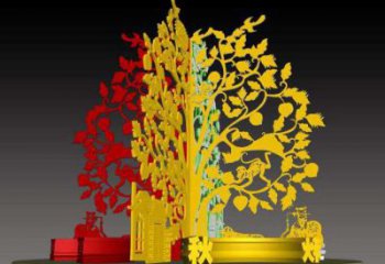 樹干雕塑訂做，小區(qū)雕塑，不銹鋼樹干雕塑廠