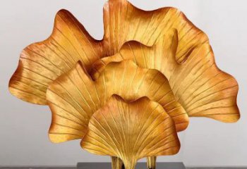 銀杏葉雕塑標(biāo)準(zhǔn)，烤漆工藝，不銹鋼銀杏葉雕塑精品