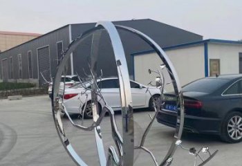 圓環(huán)樹雕塑指用，景觀雕塑，不銹鋼圓環(huán)樹雕塑點擊