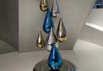 淚滴雕塑展品，小區(qū)雕塑，不銹鋼淚滴雕塑精選