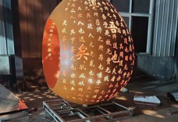 水滴雕塑訂做，城市雕塑，鏤空水滴雕塑精品