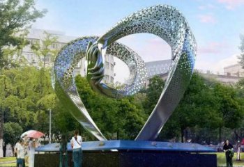 心形雕塑展品，景觀概念，鏤空鏡面心形雕塑優(yōu)選