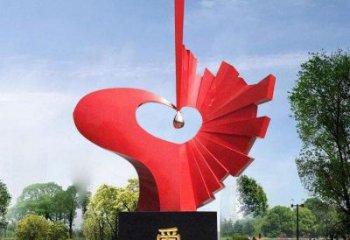 愛心雕塑制造商，城市雕塑，不銹鋼愛心雕塑觀賞型