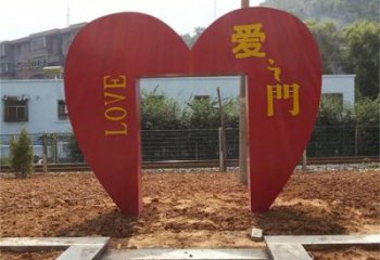 桃心雕塑常用，公園小品，不銹鋼桃心雕塑生產(chǎn)商