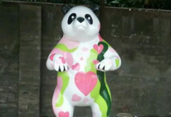 熊貓雕塑常用，景觀概念，彩繪熊貓雕塑廠家展品