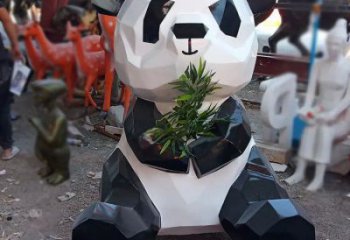 大型熊貓雕塑常用，戶外擺放，仿真熊貓雕塑展示