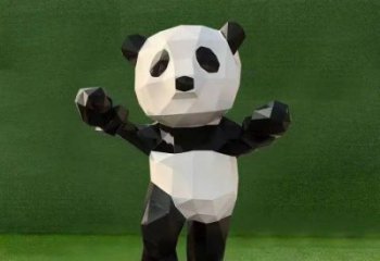 金屬熊貓雕塑制作廠家，城市裝飾，卡通熊貓雕塑標(biāo)準(zhǔn)