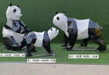 熊貓雕塑定制，歐式風格，卡通熊貓雕塑生產(chǎn)廠家
