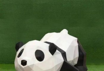園林熊貓雕塑標(biāo)準(zhǔn)，彩鋼制作，卡通熊貓雕塑廠家優(yōu)價