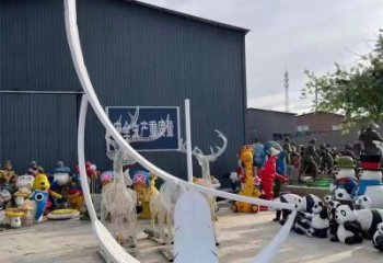 廣場羽毛雕塑批發(fā)，廣場系列，烤漆羽毛雕塑定價