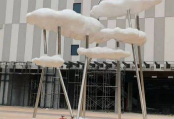 云朵雕塑指用，景觀雕塑，藝術(shù)鏤空云朵雕塑點(diǎn)擊