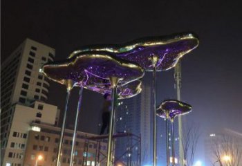 祥云雕塑工廠標(biāo)準(zhǔn)，多彩藝術(shù)，景觀不銹鋼祥云雕塑供應(yīng)