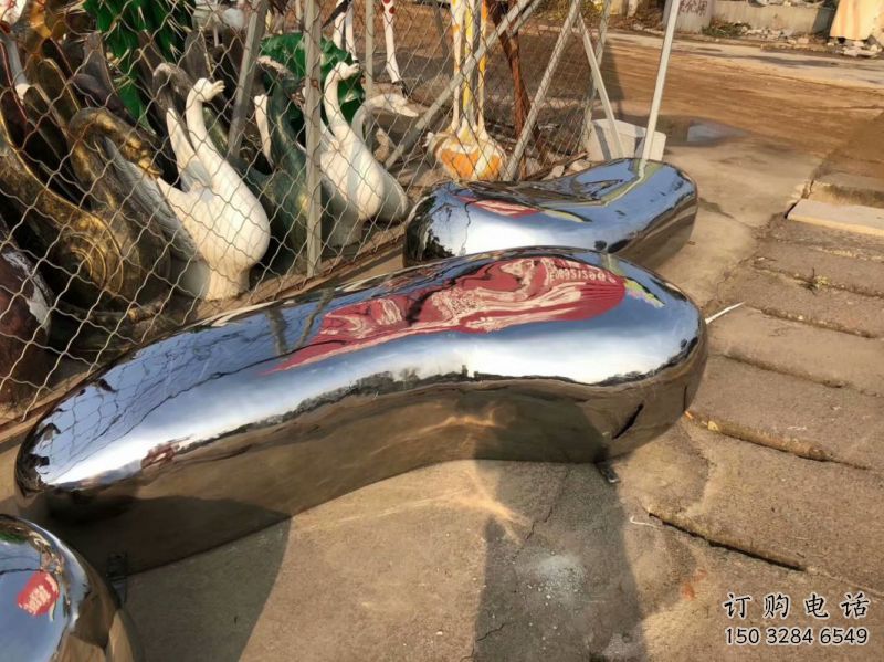 房地產(chǎn)坐凳雕塑，仿古景觀雕塑，鏡面制造