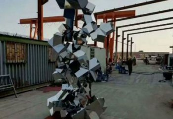 農(nóng)村景觀石雕塑，鏤空景觀雕塑，抽象效果