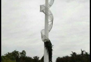 鏤空絲帶雕塑承接，城市裝飾，大型不銹鋼絲帶雕塑公司