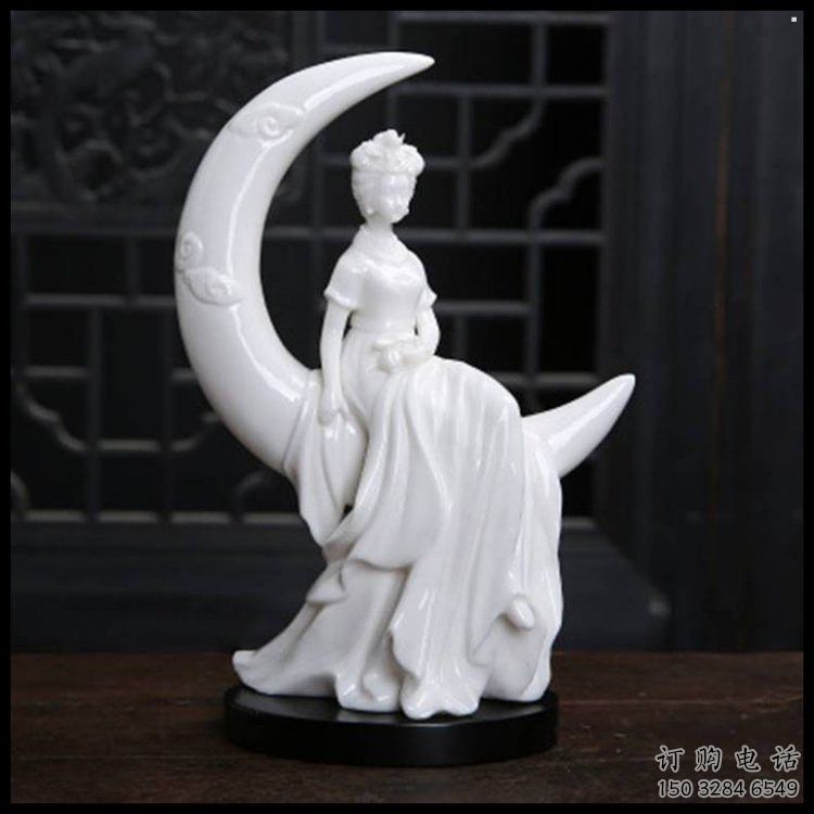 月亮雕塑優(yōu)價(jià)，鋼管組合，月亮仙子雕塑異型特供