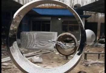 月牙雕塑定價，街頭雕塑，烤漆鏤空月牙雕塑定價