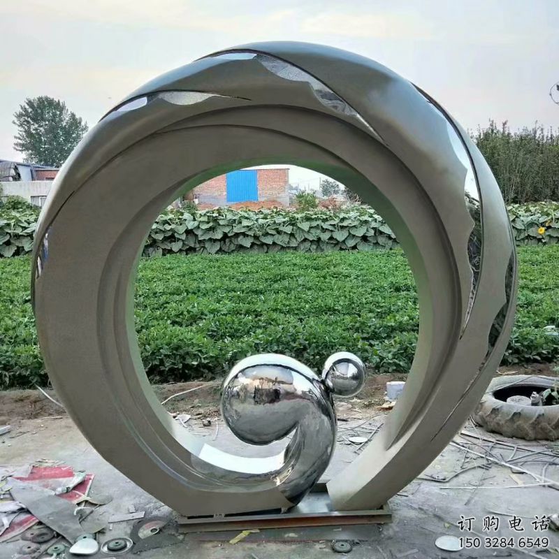 圓環(huán)雕塑優(yōu)選，室外雕塑，不銹鋼圓環(huán)雕塑優(yōu)選