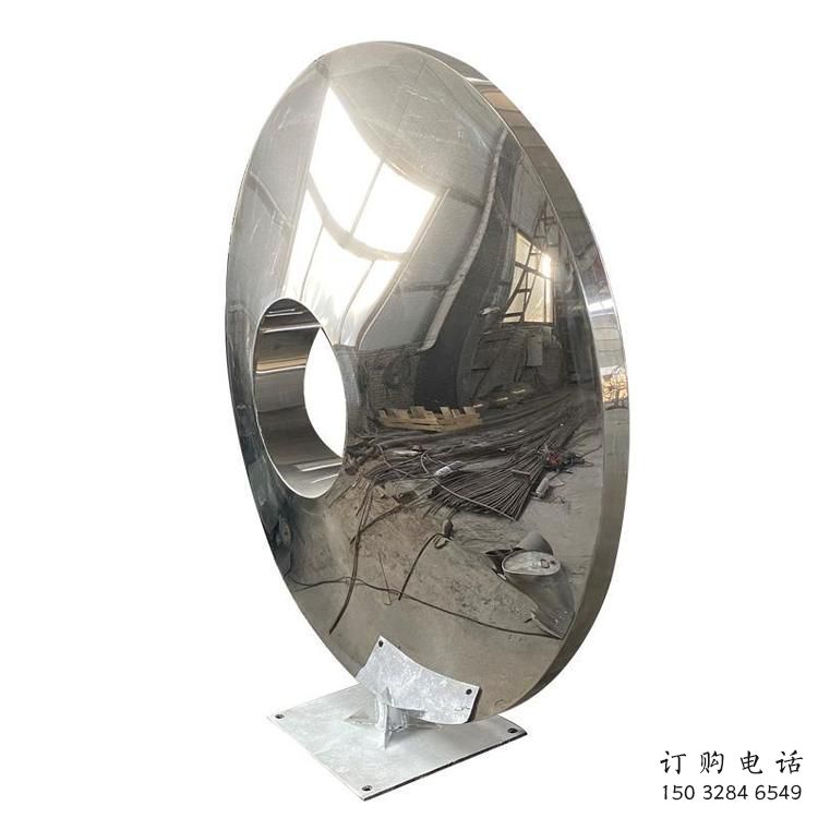 圓環(huán)雕塑供需，室外軟裝，金屬不銹鋼圓鏡雕塑制作