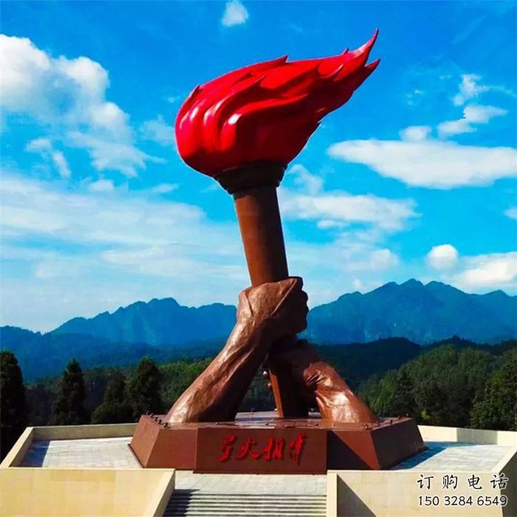 火把雕塑提供，戶外雕塑，不銹鋼火把雕塑素材制作