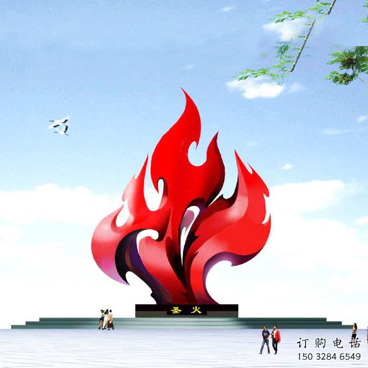 火炬雕塑承接，城市裝飾，大型不銹鋼火炬雕塑生產(chǎn)商