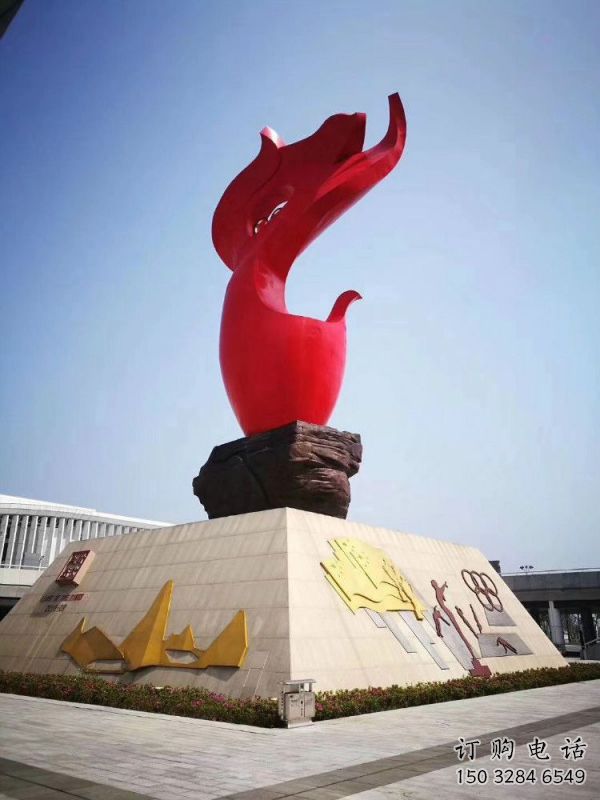 景觀火炬雕塑供應(yīng)，校園雕塑，不銹鋼火炬雕塑供求